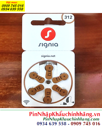 Signia PR41/312, Pin máy trợ thính Signia PR41, Pin 312 _Pin máy điếc Signia PR41/312 chính hãng /Vỉ 6viên